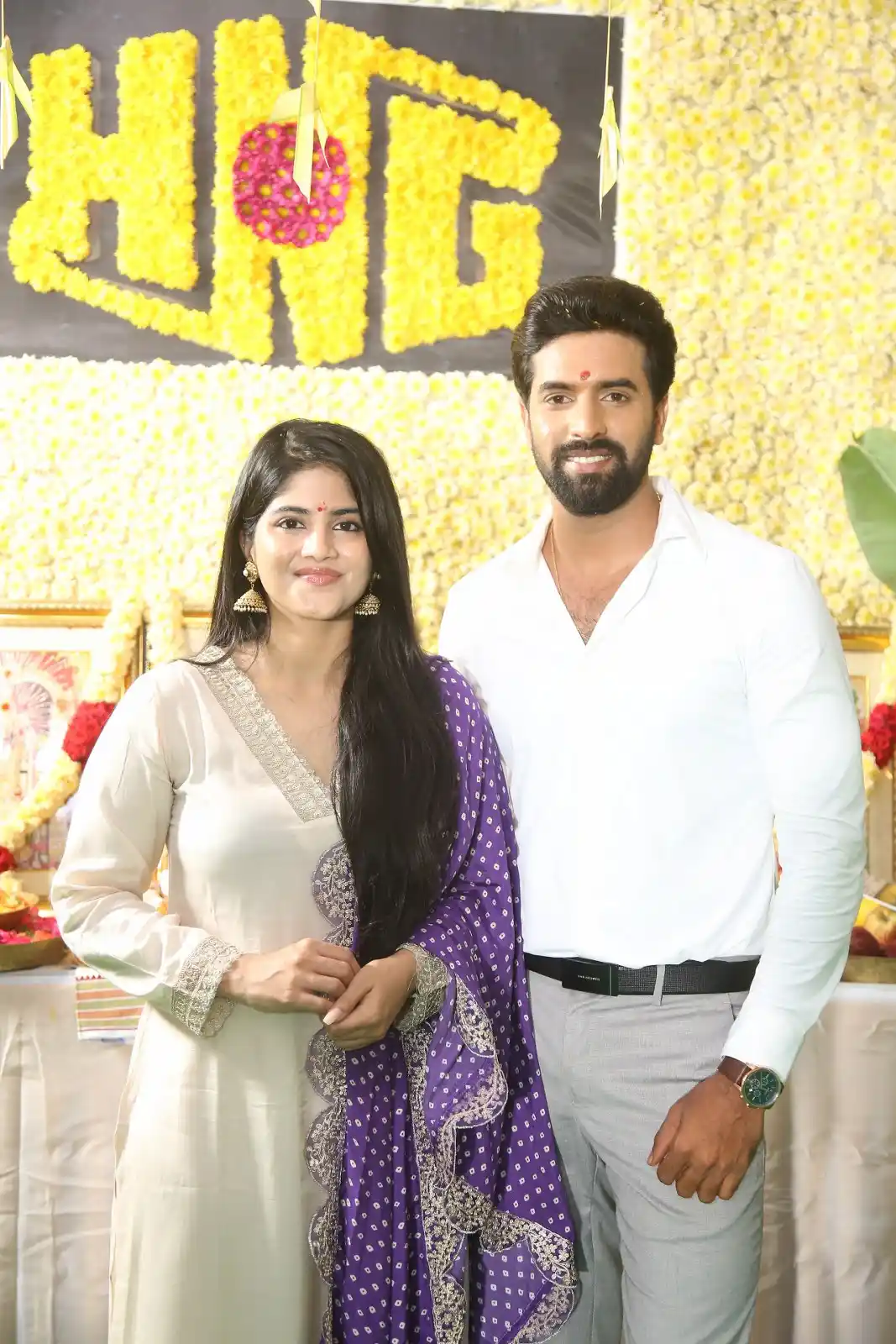 Megha Akash Photos at sahakutumba naam movie opening event