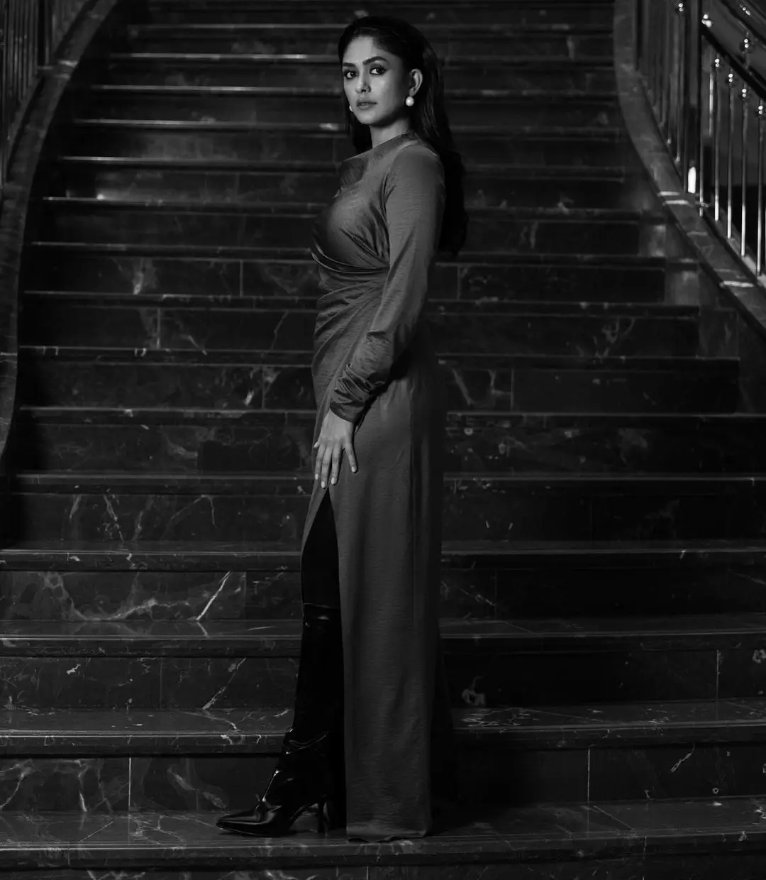 Mrunal Thakur shines in Chocolate Dress