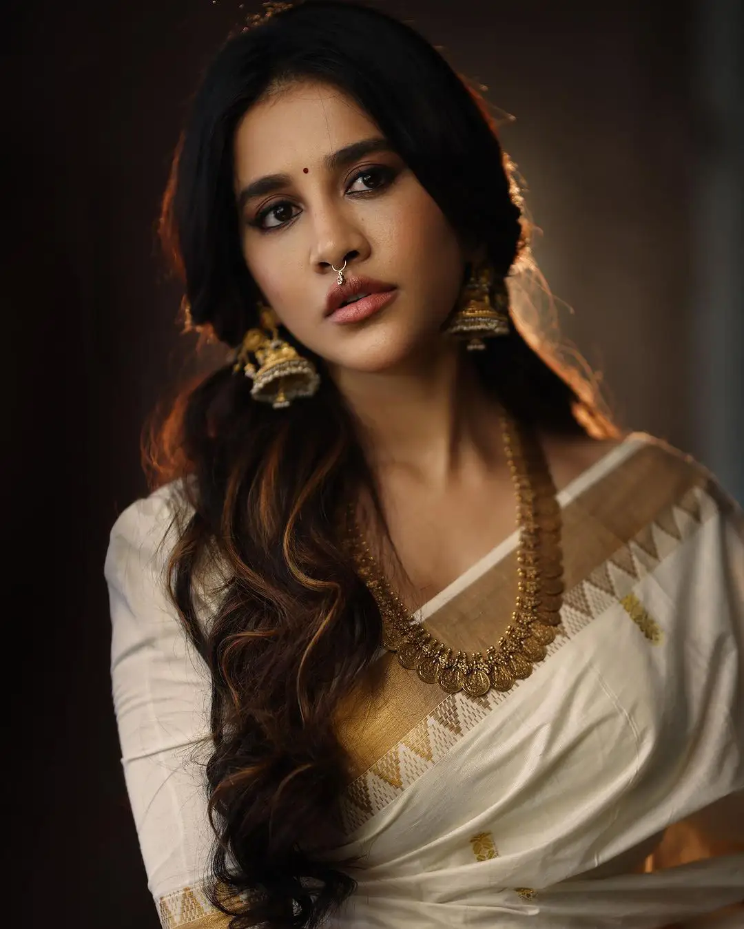 Nabha Natesh Shines in Saree Onam Festival Special Photo Shoot