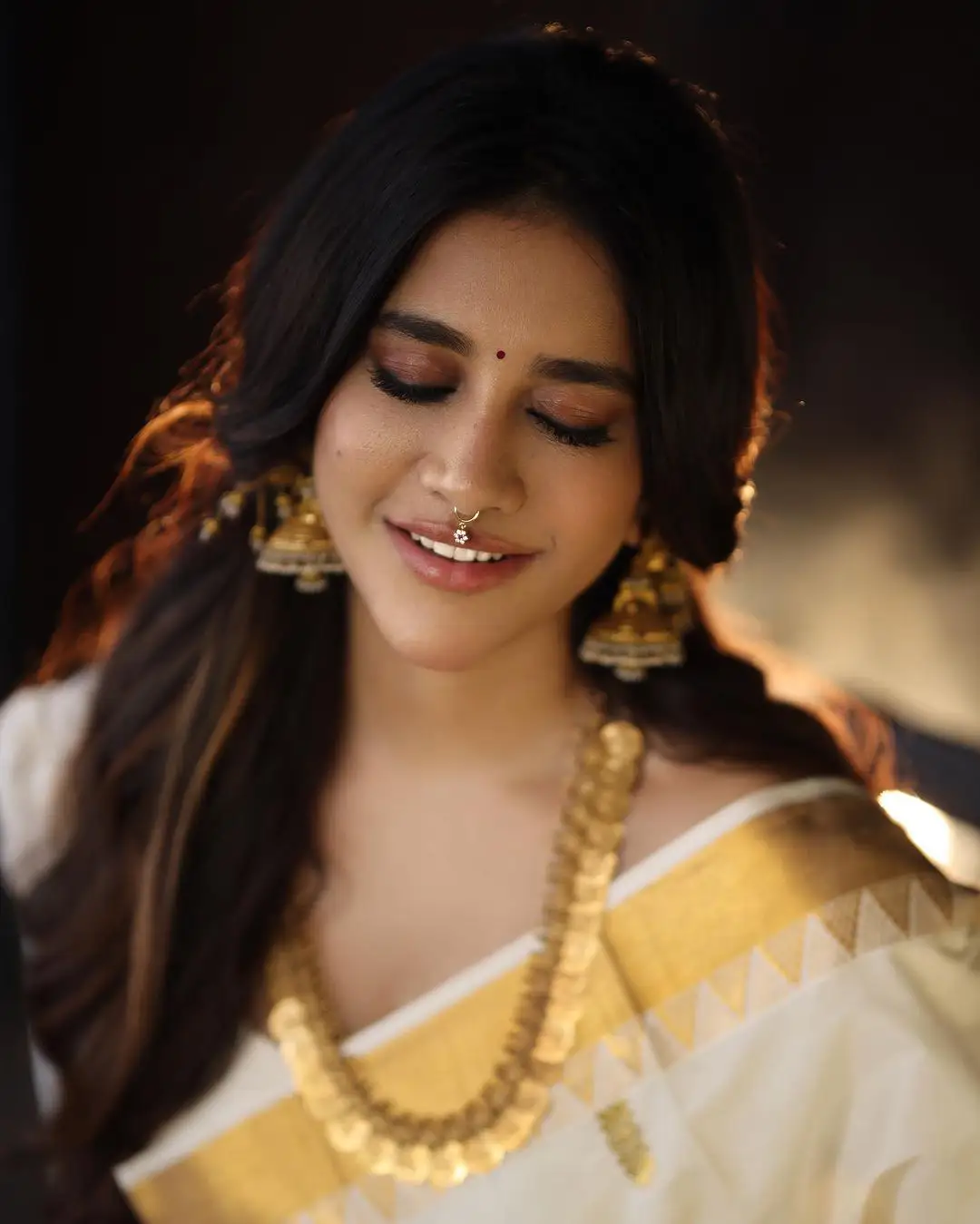 Nabha Natesh Shines in Saree Onam Festival Special Photo Shoot