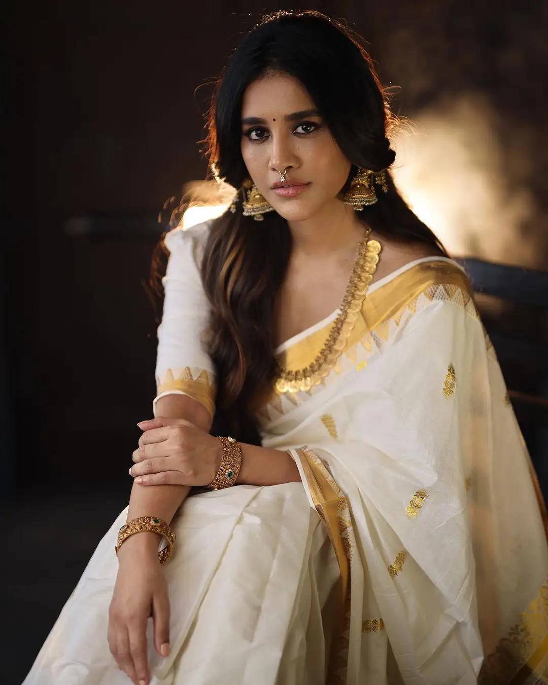 Nabha Natesh Shines in Saree Onam Festival Special Photo Shoot