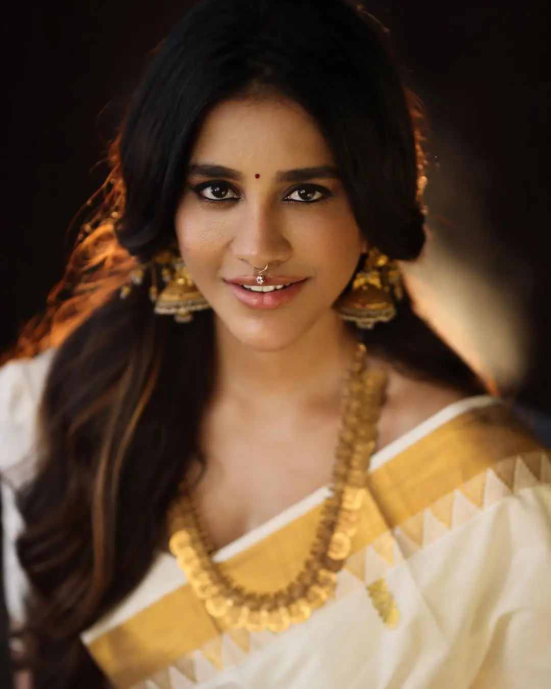 Nabha Natesh Shines in Saree Onam Festival Special Photo Shoot