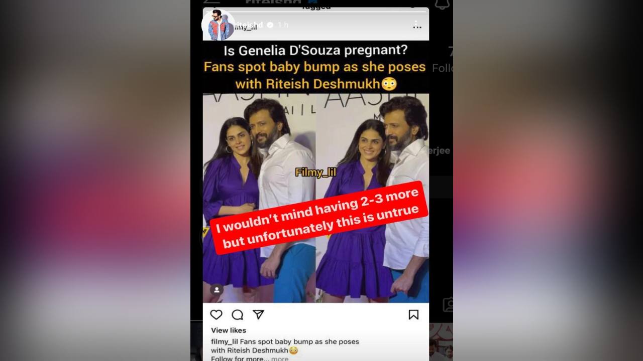 Riteish Deshmukh reacts to Genelia pregnancy rumours