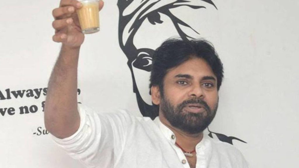 JanaSena Party symbol glass