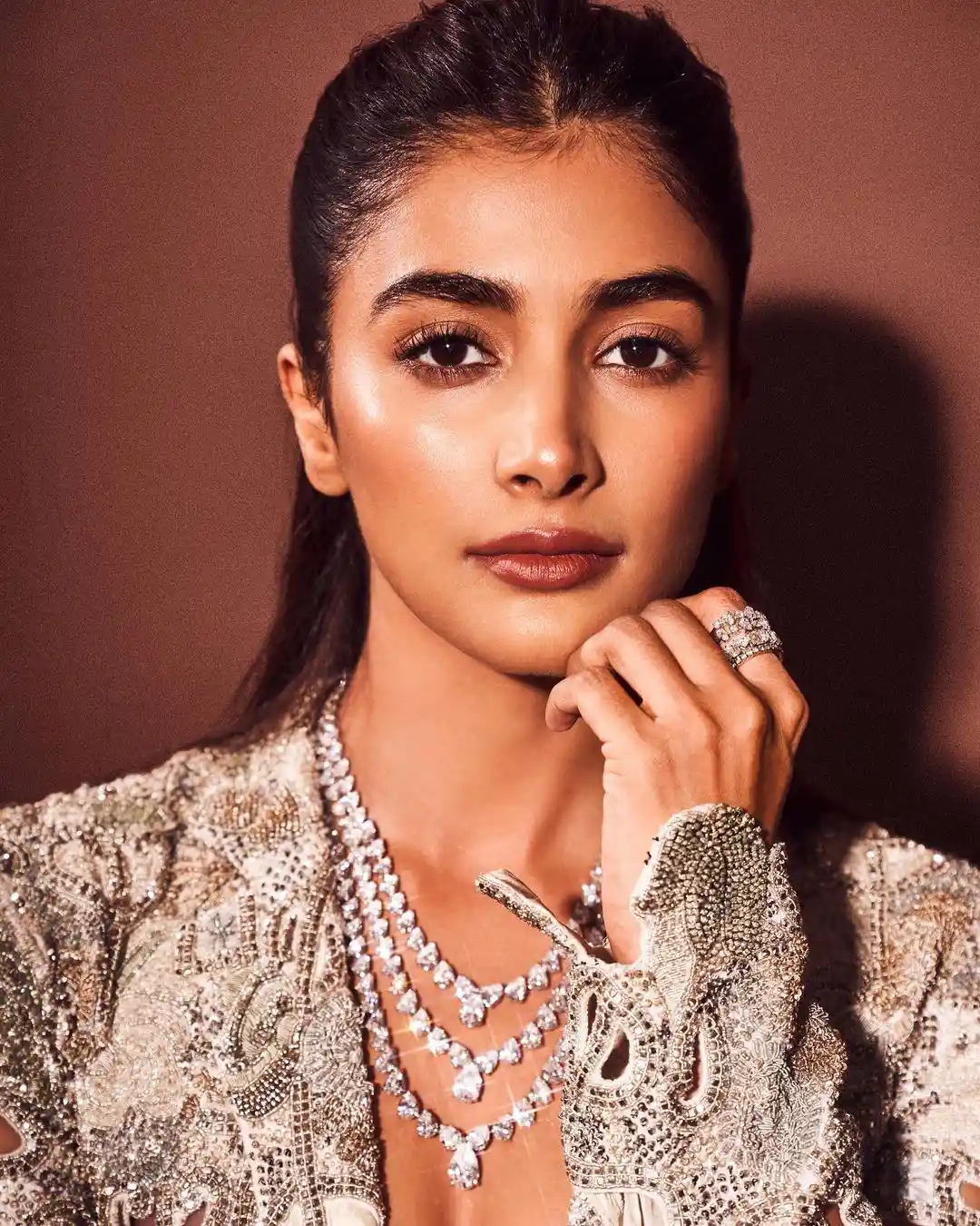 Pooja Hegde Photos in Stylish Shirt at Award Event