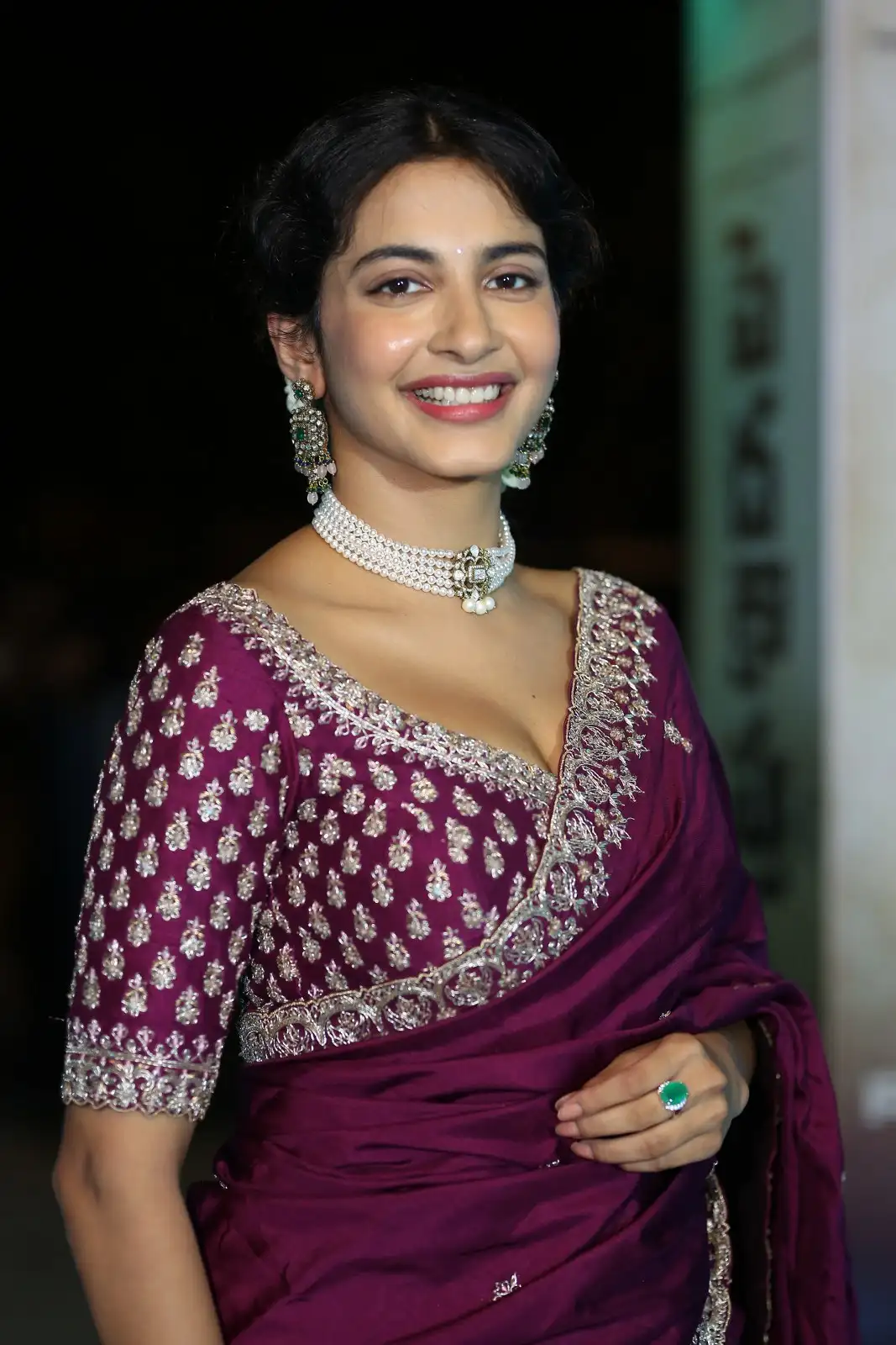 Pragati Srivastava Stunning Looks in Half Saree at Peddha Kapu 1 Movie Pre Release Event