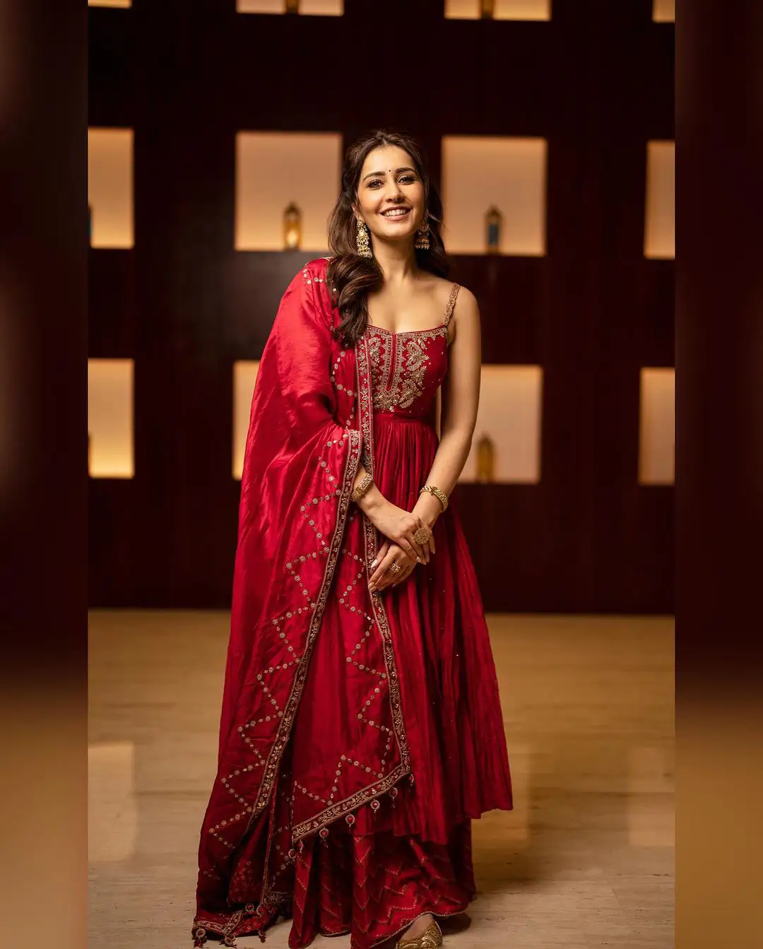 Raashii Khanna Shines in Red Dress