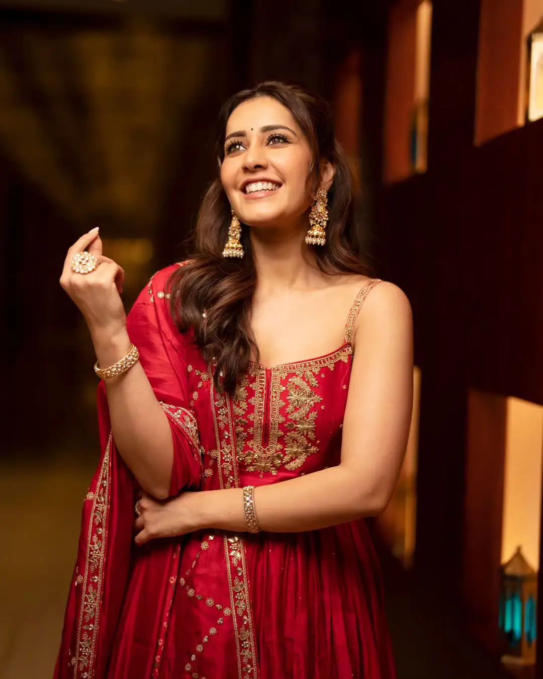Raashii Khanna Shines in Red Dress