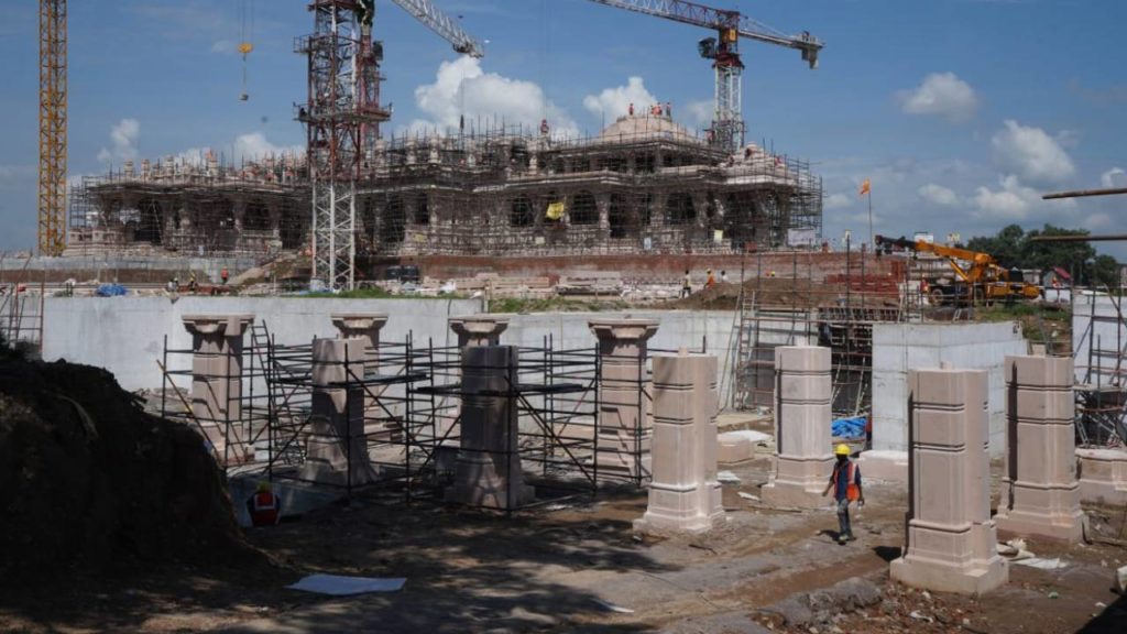 Recent pictures from Shri Ram Janmabhoomi Mandir construction site.