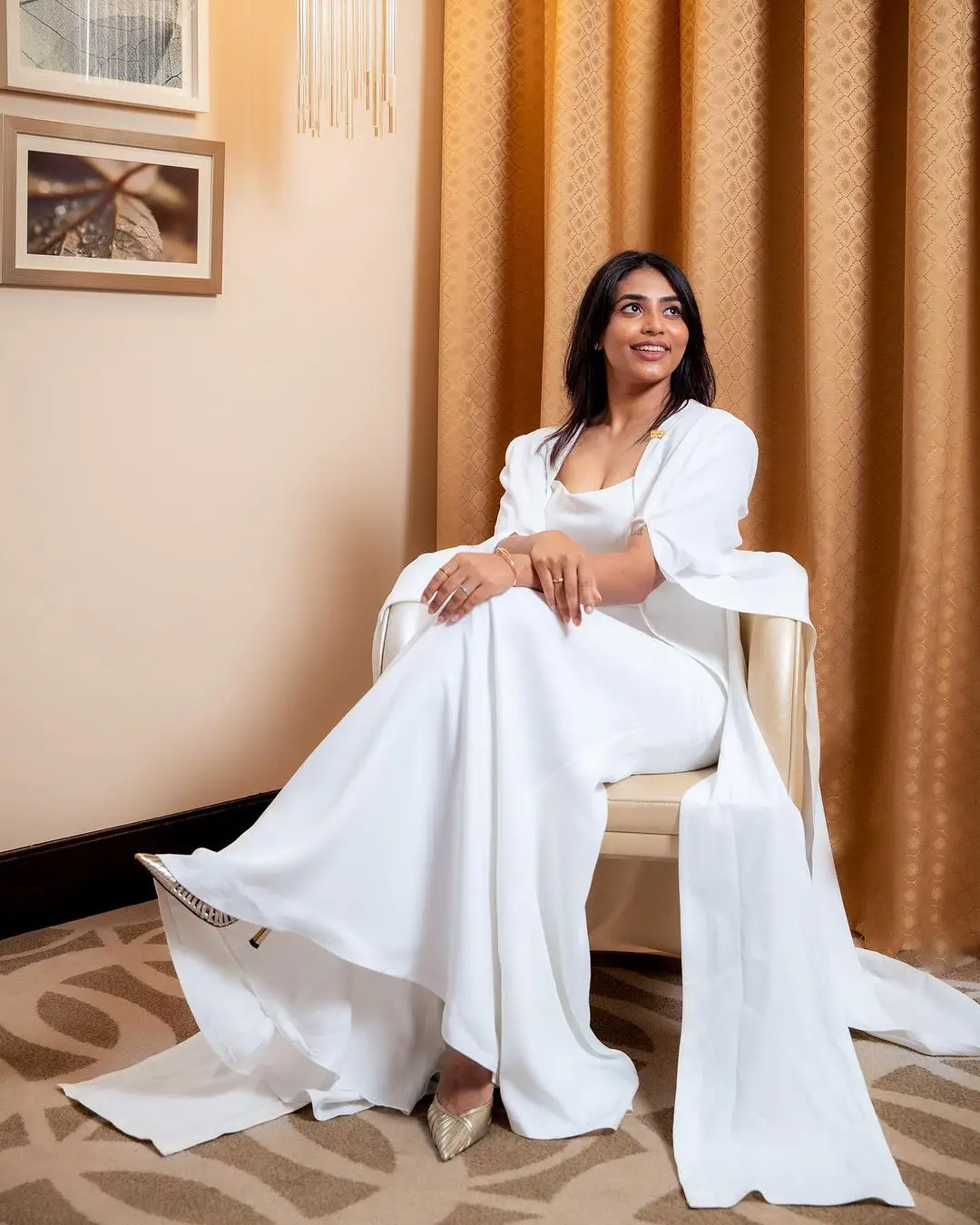 Sapthami Gowda mind blowing stills in White Dress 