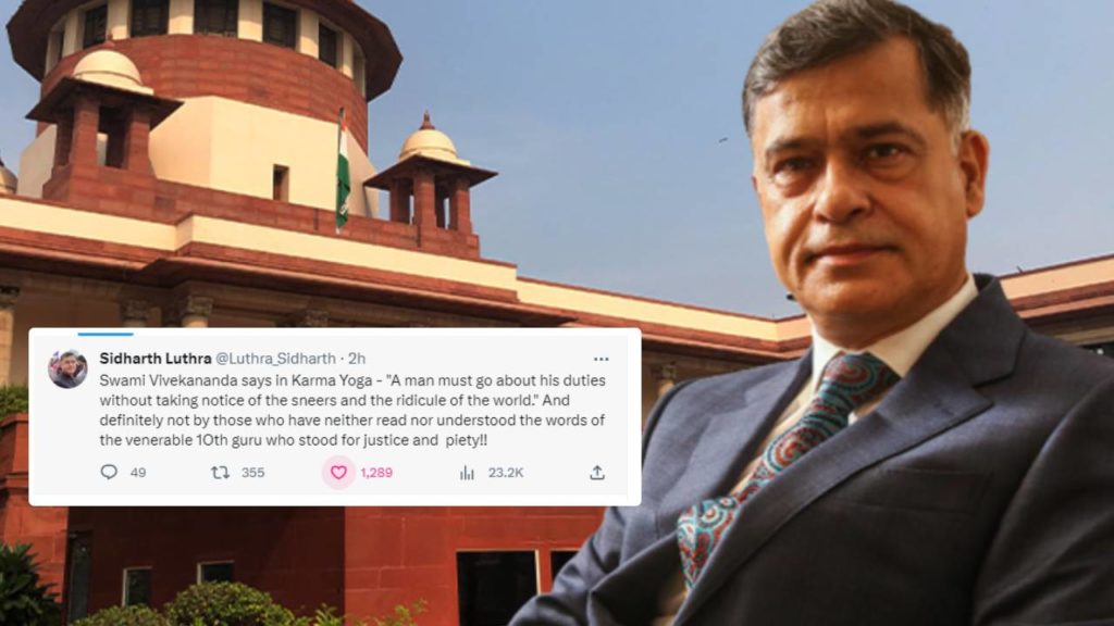 Senior advocate Sidharth Luthra
