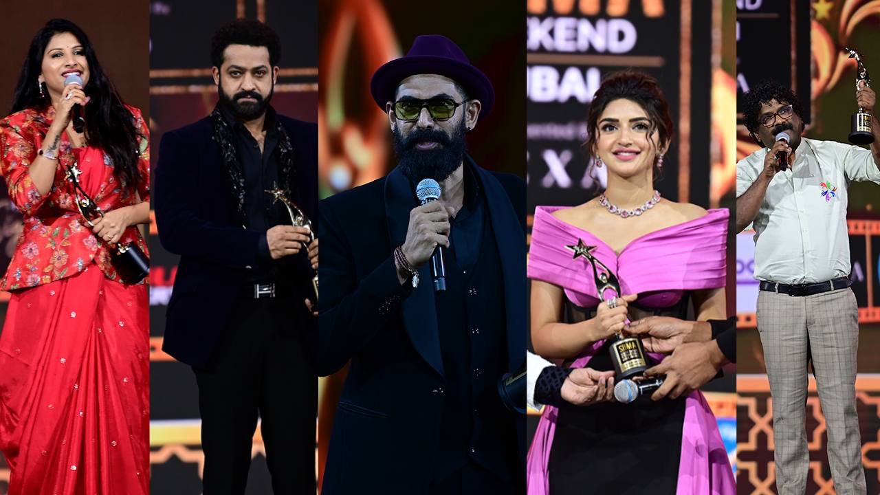 SIIMA Awards 2023 : సైమా వేదికపై అవార్డులతో మన సెలబ్రిటీలు..