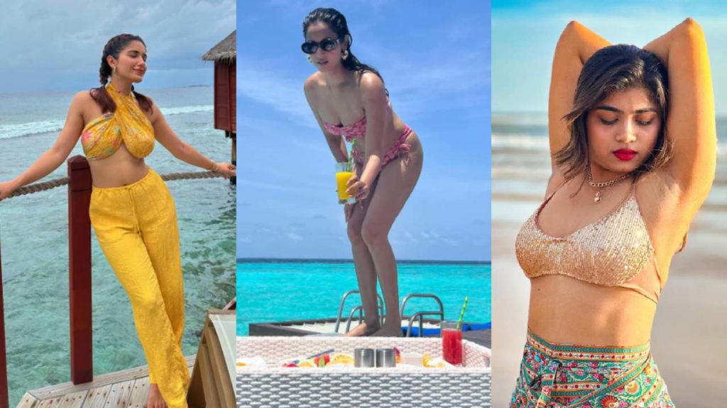 Sonal Chauhan Ruhani Sharma Ritu Chaudhary beach side photos