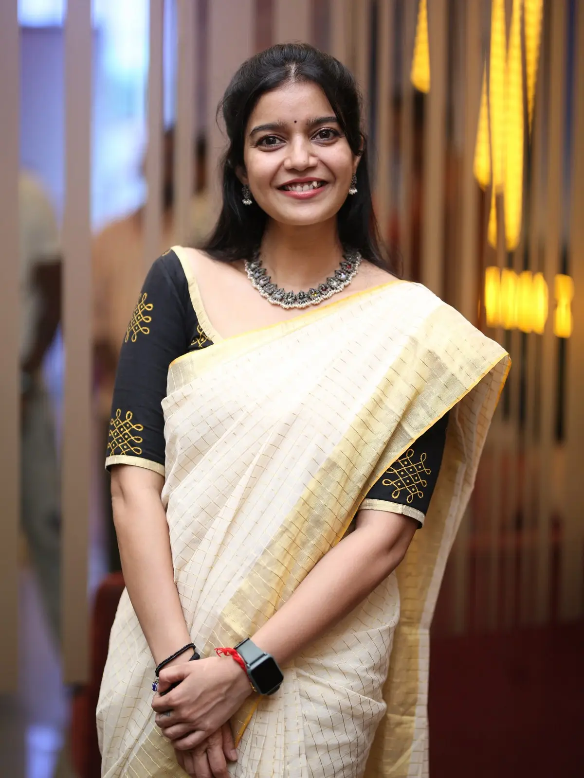 Swathi Reddy Saree Photos at Month of Madhu press meet