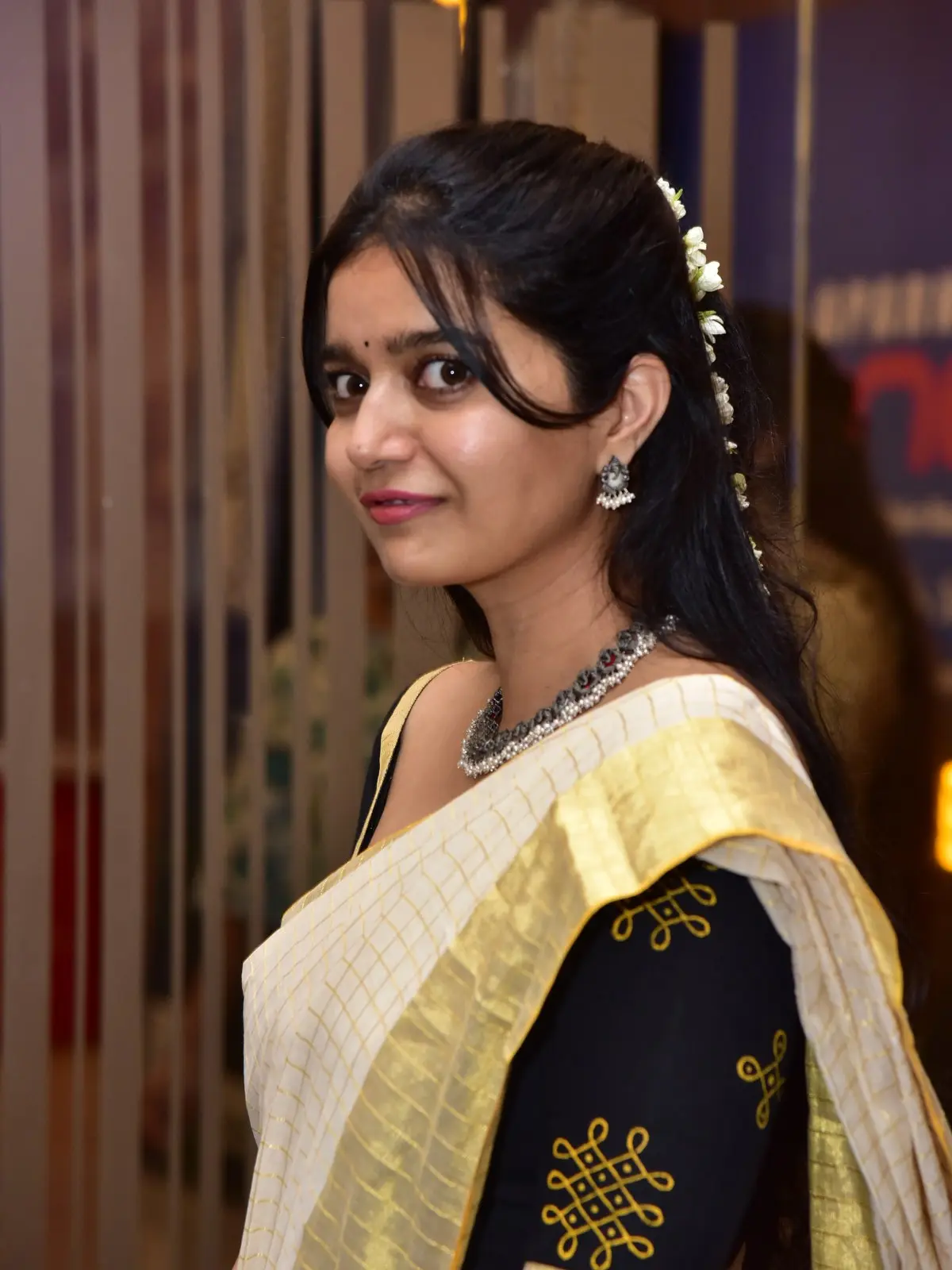 Swathi Reddy Saree Photos at Month of Madhu press meet