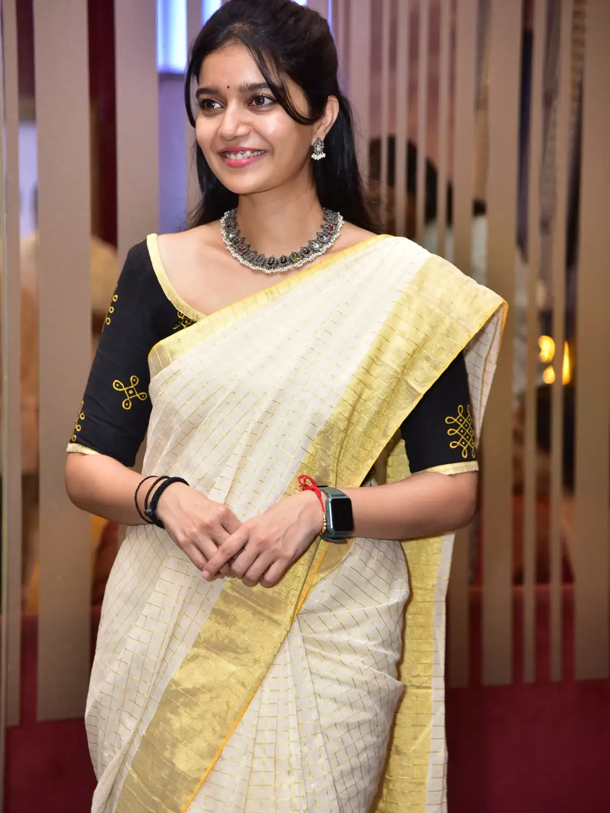 Swathi Reddy Saree Photos at Month of Madhu press meet