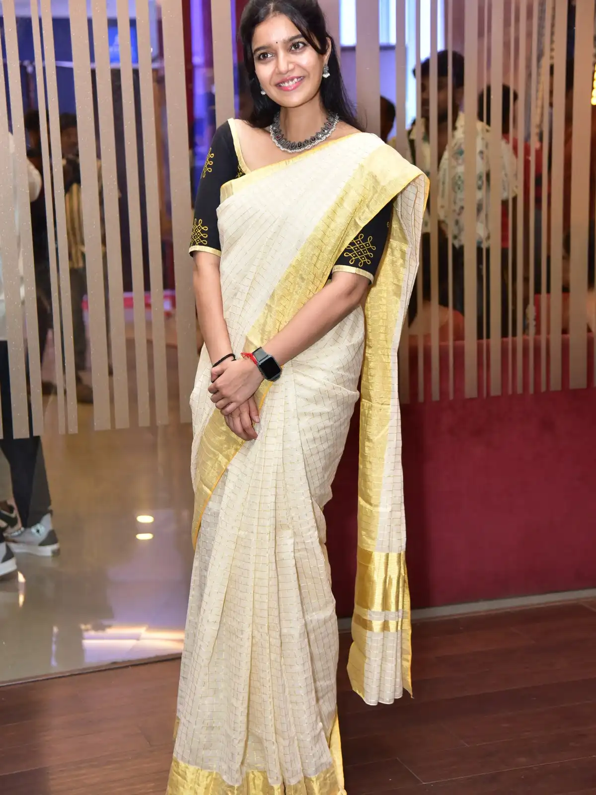 Swathi Reddy Saree Photos at Month of Madhu press meet