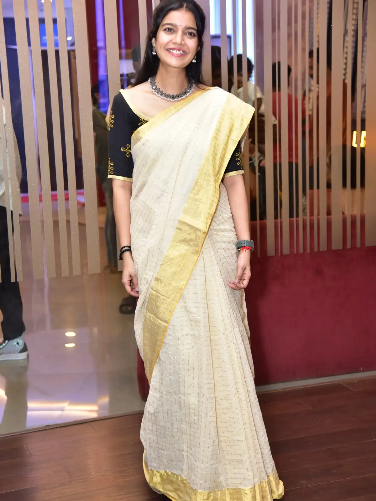 Swathi Reddy Saree Photos at Month of Madhu press meet