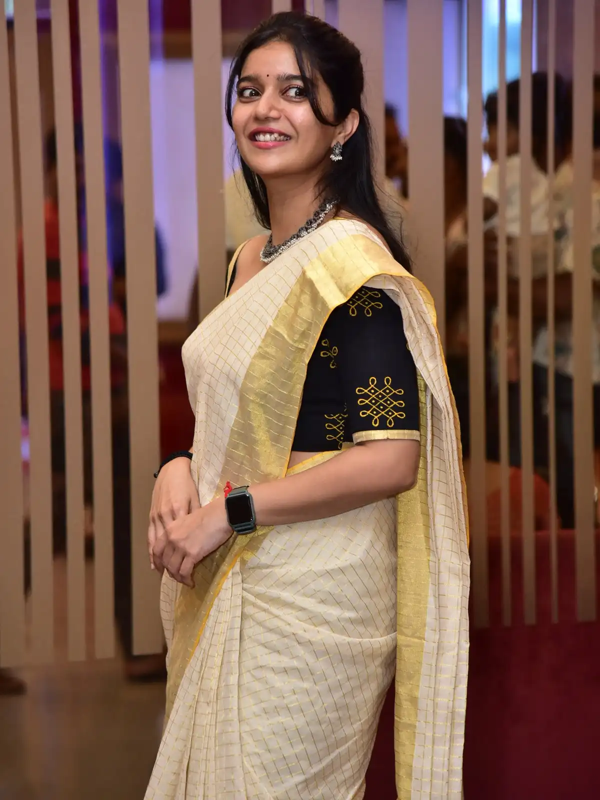 Swathi Reddy Saree Photos at Month of Madhu press meet