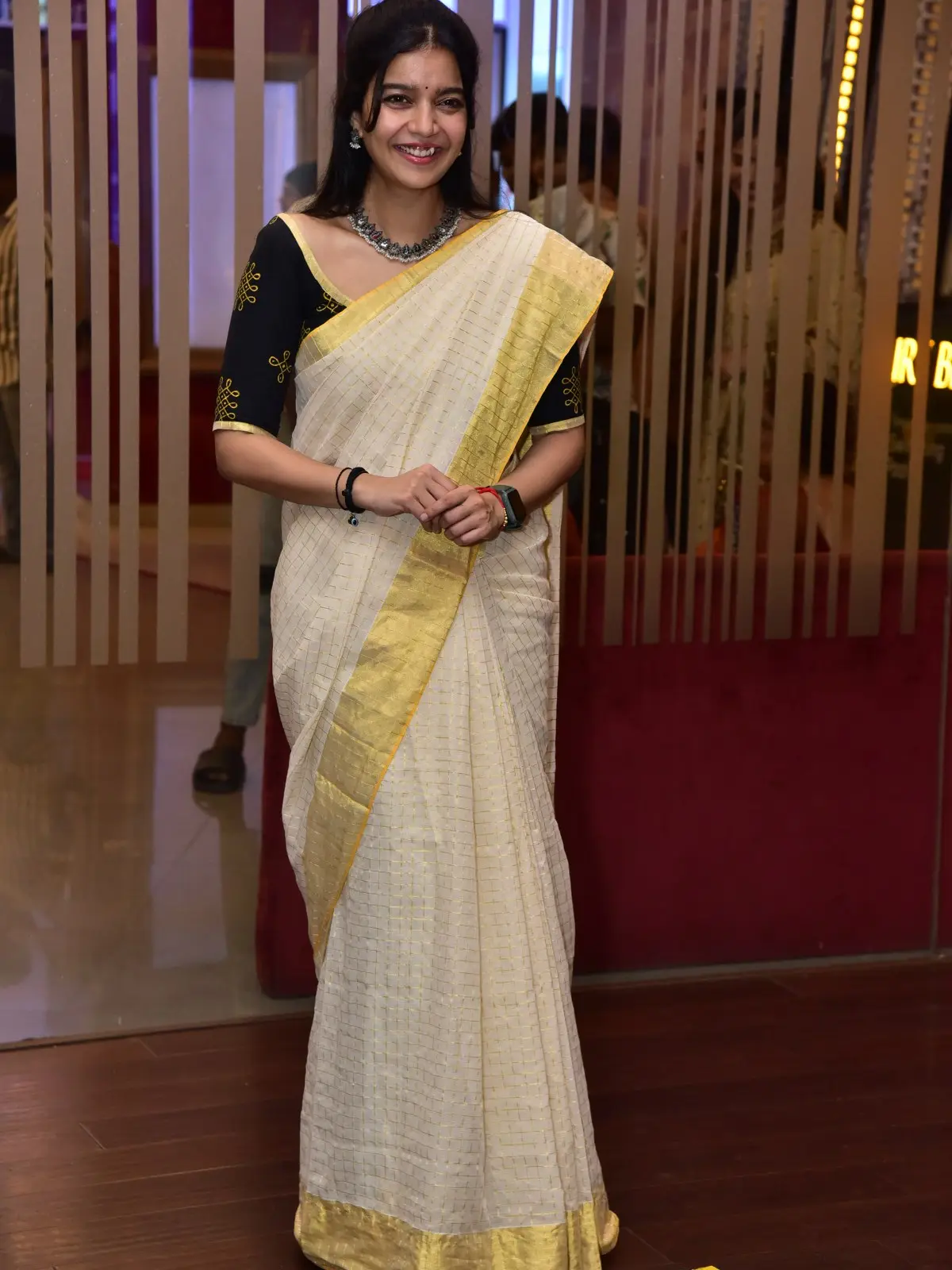 Swathi Reddy Saree Photos at Month of Madhu press meet