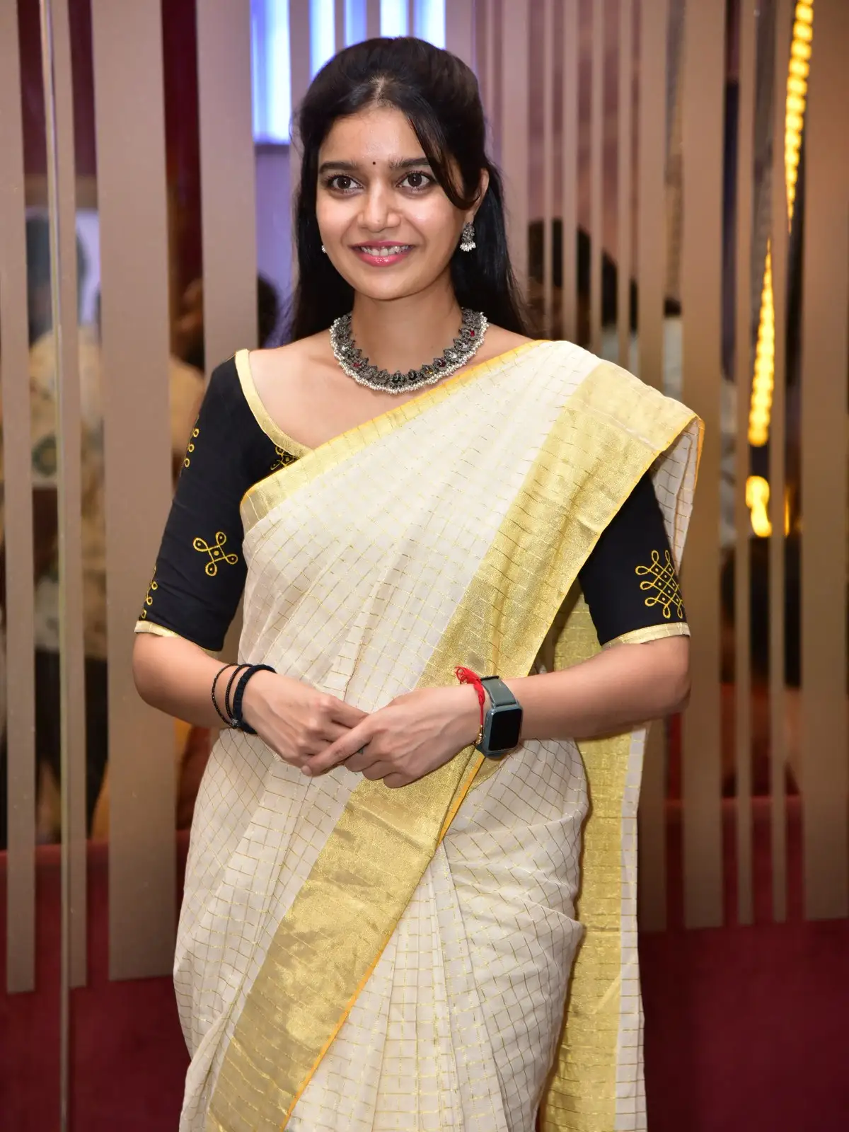 Swathi Reddy Saree Photos at Month of Madhu press meet