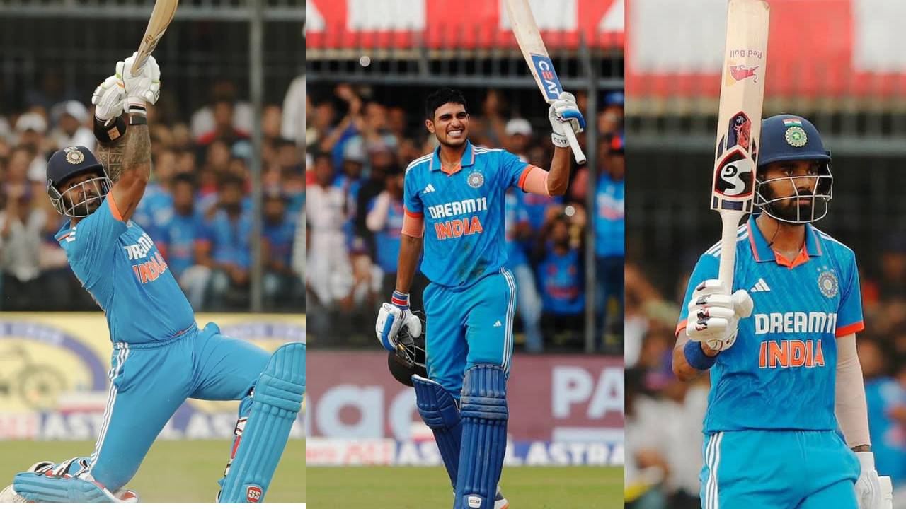 TeamIndia batsmens Suryakumar Yadav, Shubman Gill, KL Rahul