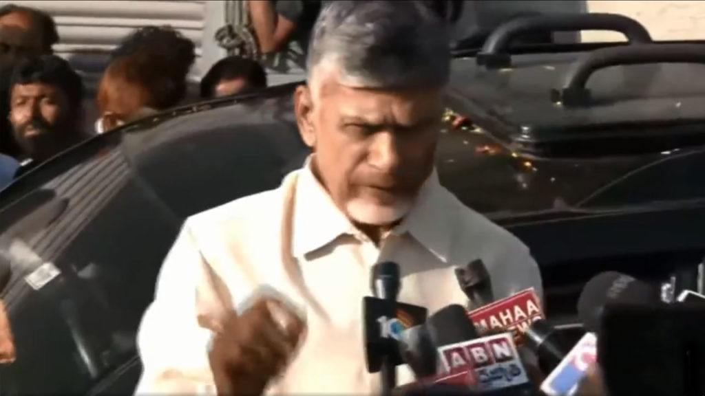 democracy killed in the road says chandrababu after his arrest