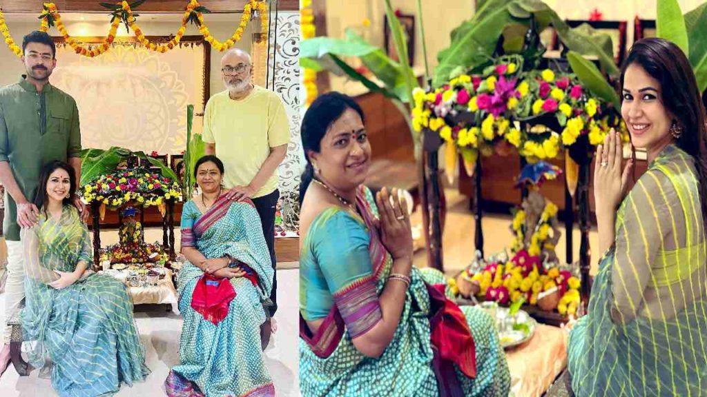Varun Tej Lavanya Tripathi vinayaka chavithi celebration pics viral