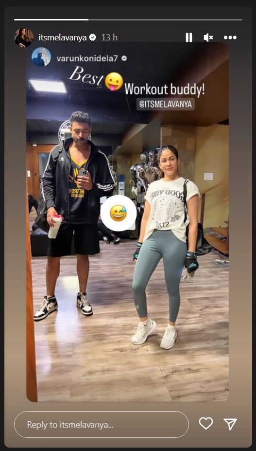 Varun Tej Lavanya Tripathi work outs at gym pic gone viral