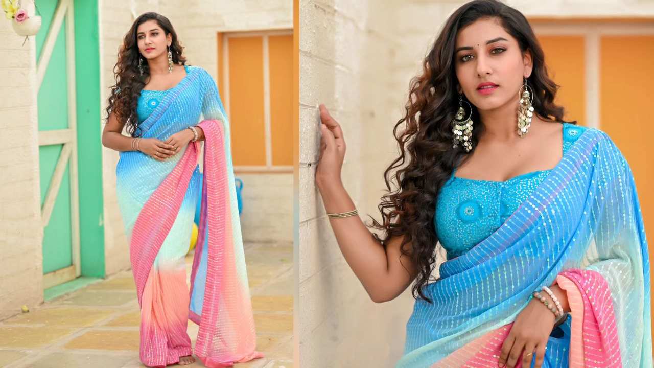 Vishnupriyaa Bhimeneni : చీరలో విష్ణుప్రియ వయ్యారాల వలలో పడాల్సిందే..