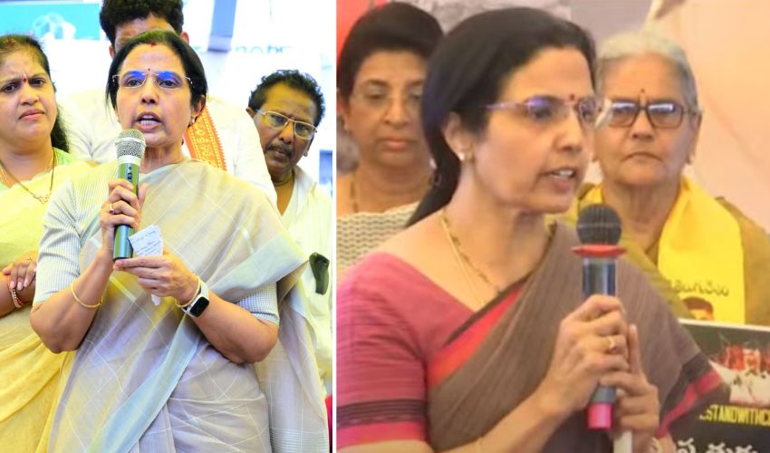 Nara Bhuvaneshwari : అరెస్ట్ చేశారు గానీ ఆధారాలు చూపించలేకపోతున్నారు : సిఐడి అధికారులపై భువనేశ్వరి వ్యాఖ్యలు Nara Bhuvaneshwari : అరెస్ట్ చేశారు గానీ ఆధారాలు చూపించలేకపోతున్నారు : సిఐడి అధికారులపై భువనేశ్వరి వ్యాఖ్యలు