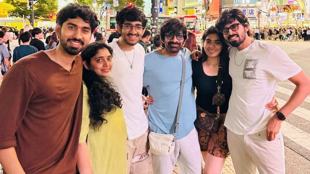 Mass Maharaja Raviteja Shares Family Pics from Japan Photos goes Viral