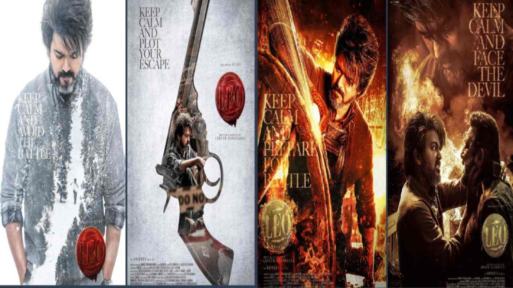 story telling captions in Vijay Leo Movie recent release posters