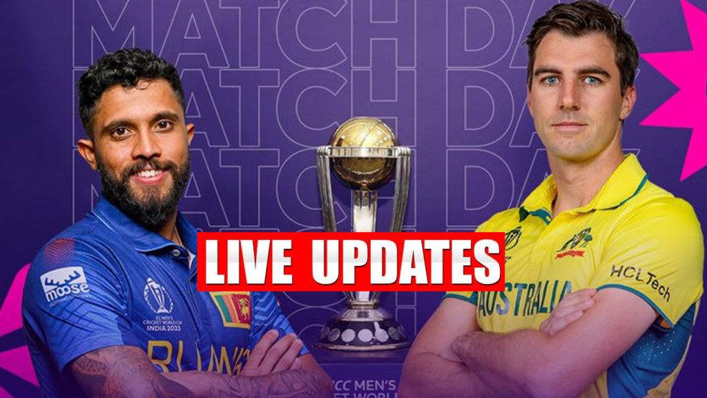 world cup 2023 aus vs sl odi live updates and highlights in telugu