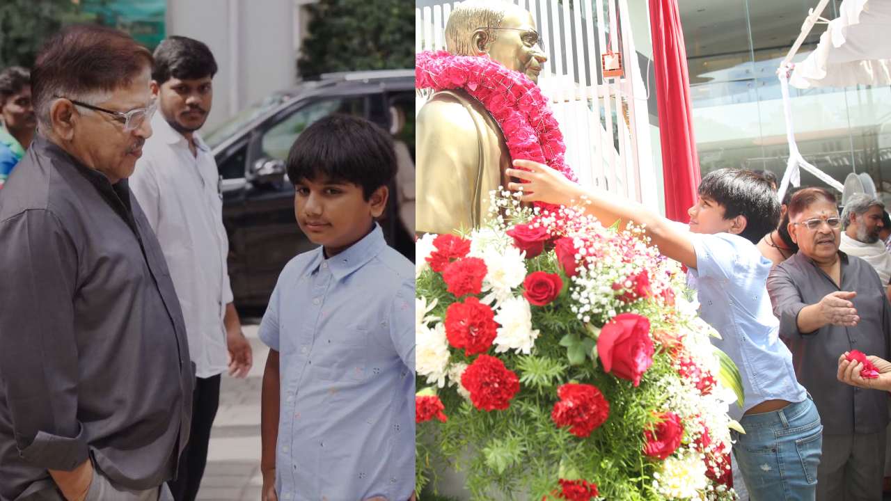 Allu Ramalingaiah : అల్లు రామలింగయ్య విగ్రహావిష్కరణ చేసిన అల్లు అయాన్.. ఫోటోలు..