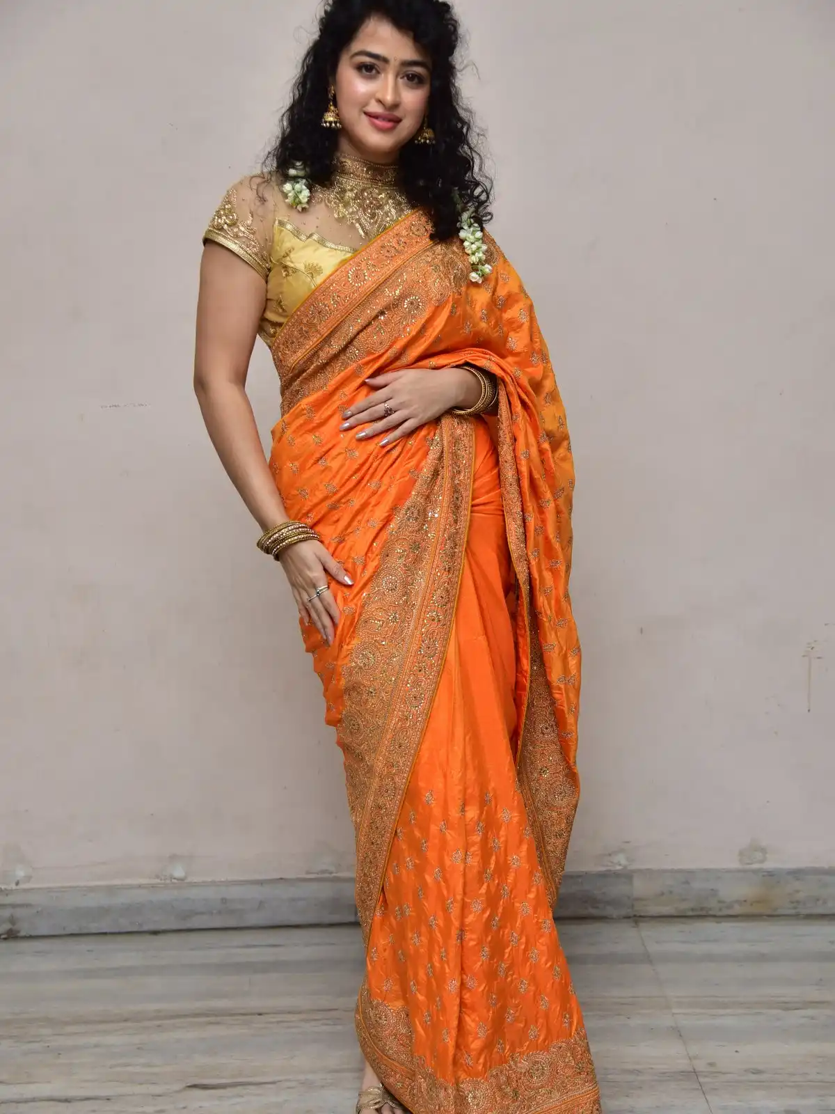 Apsara Rani Saree Photos at Thalakona movie event