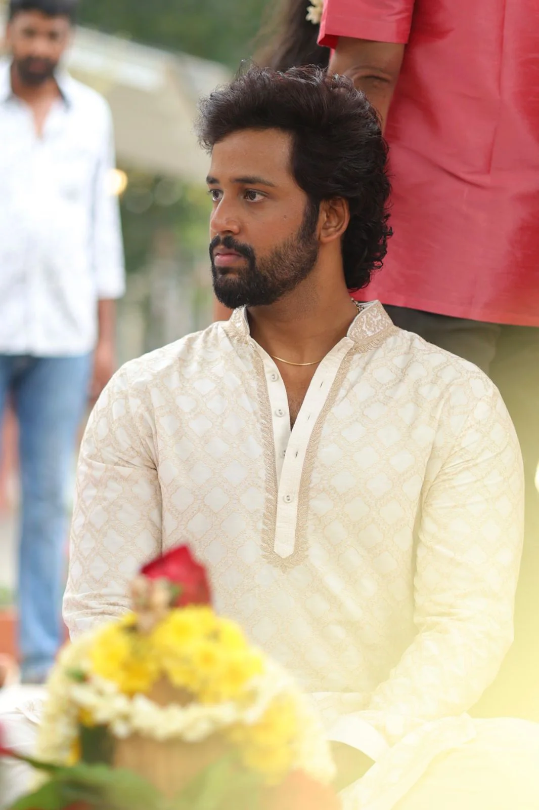 Arjun Sarja Daughter Aishwarya Thambi Ramaiah son Umapathy engagement Photos
