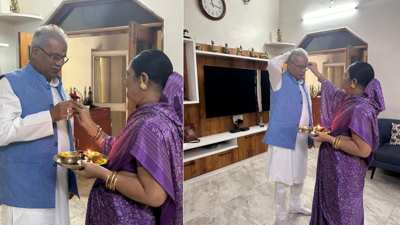 CM Bhupesh Baghel : గులాబీ పువ్వు ఇచ్చి తిలకం దిద్దిన భార్య .. సీఎం భూపేష్ బఘేల్ ఎమోషనల్ ట్వీట్ CM Bhupesh Baghel : గులాబీ పువ్వు ఇచ్చి తిలకం దిద్దిన భార్య .. సీఎం భూపేష్ బఘేల్ ఎమోషనల్ ట్వీట్