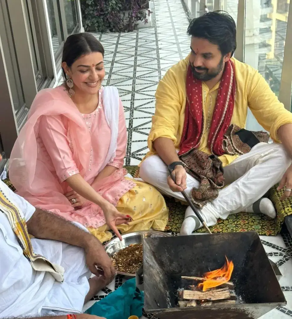 Kajal Aggarwal Family New House Warming Ceremony