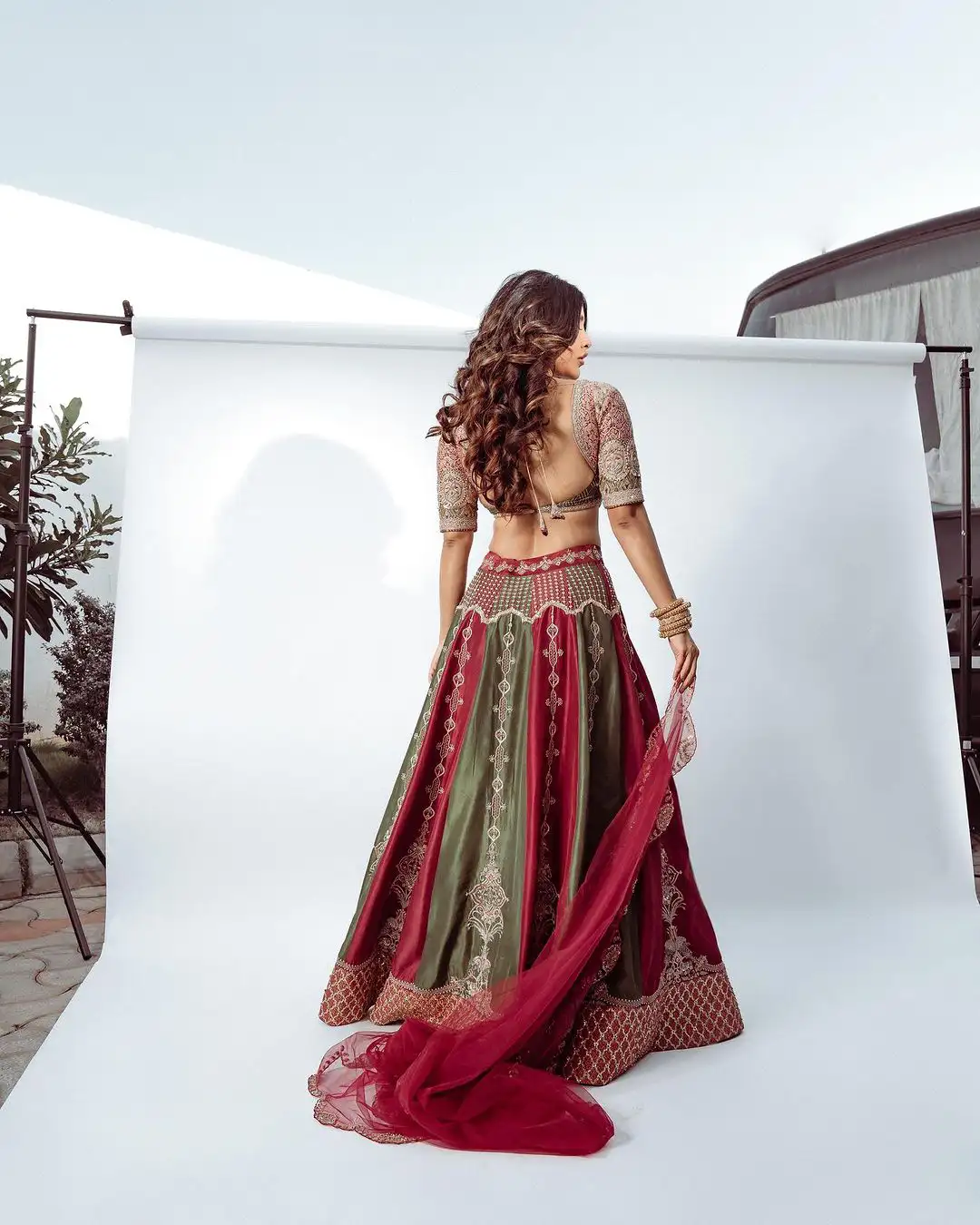 Tollywood Heroine Nabha Natesh Photos in ghagra choli dress