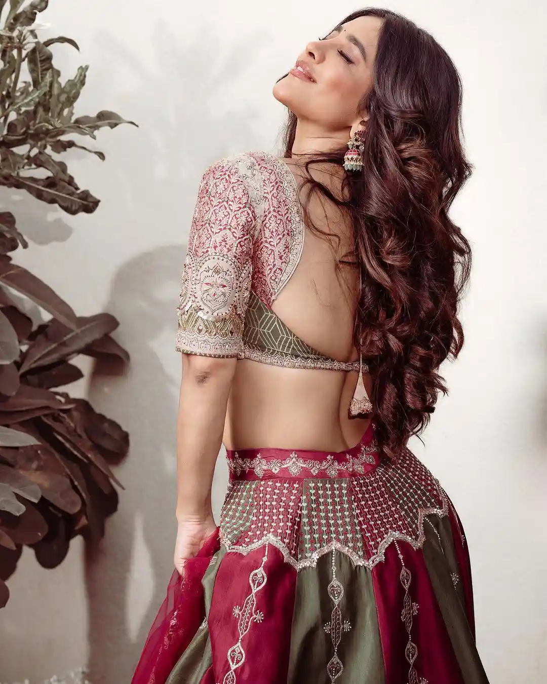 Tollywood Heroine Nabha Natesh Photos in ghagra choli dress