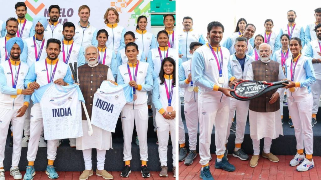 PM Modi Interacting with athletes