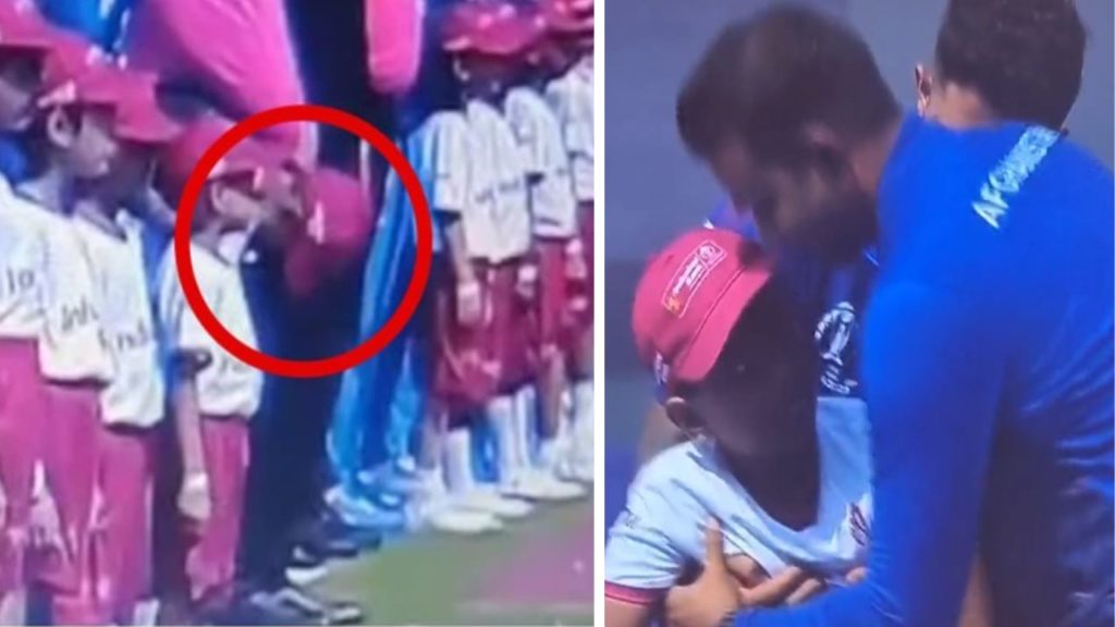 kid faints during national anthems in AFG vs SL match