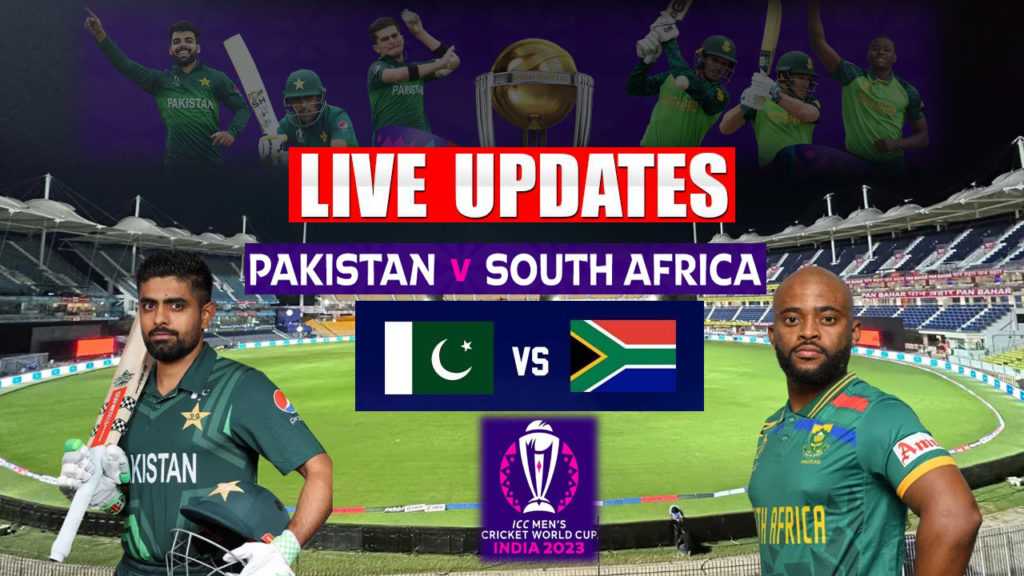 icc cricket world cup 2023 today pakistan vs south africa live match