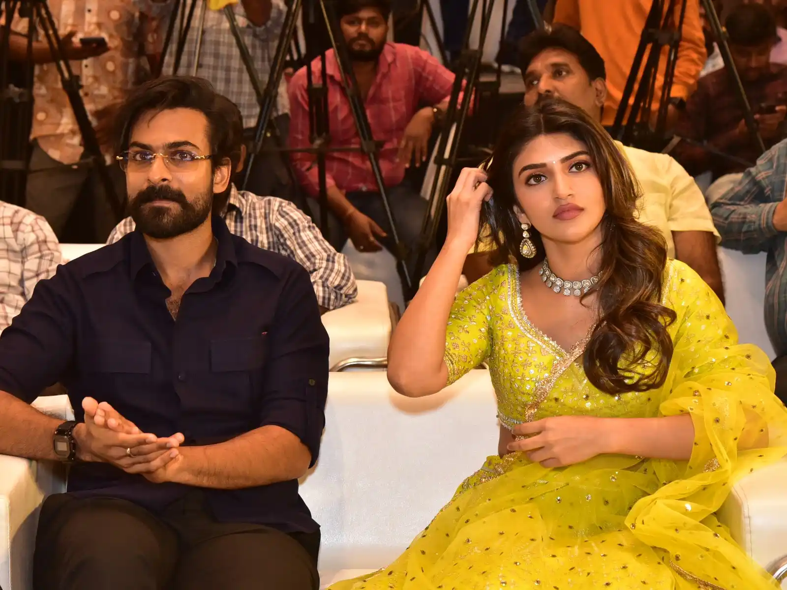 Panja Vaisshnav Tej Sreeleela Photos At Aadi Keshava Song Launch Event