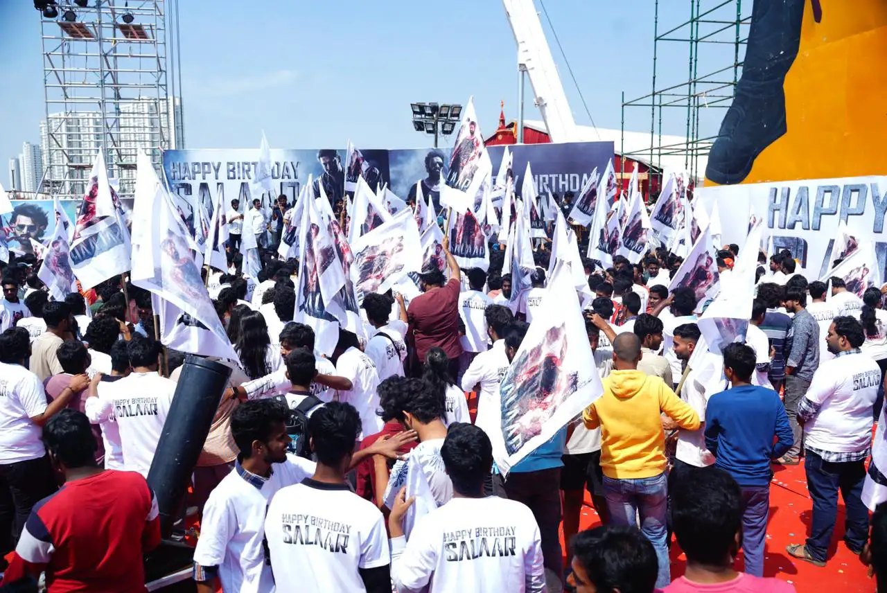 Prabhas Huge Cutout Launching in Hyderabad on his Birthday