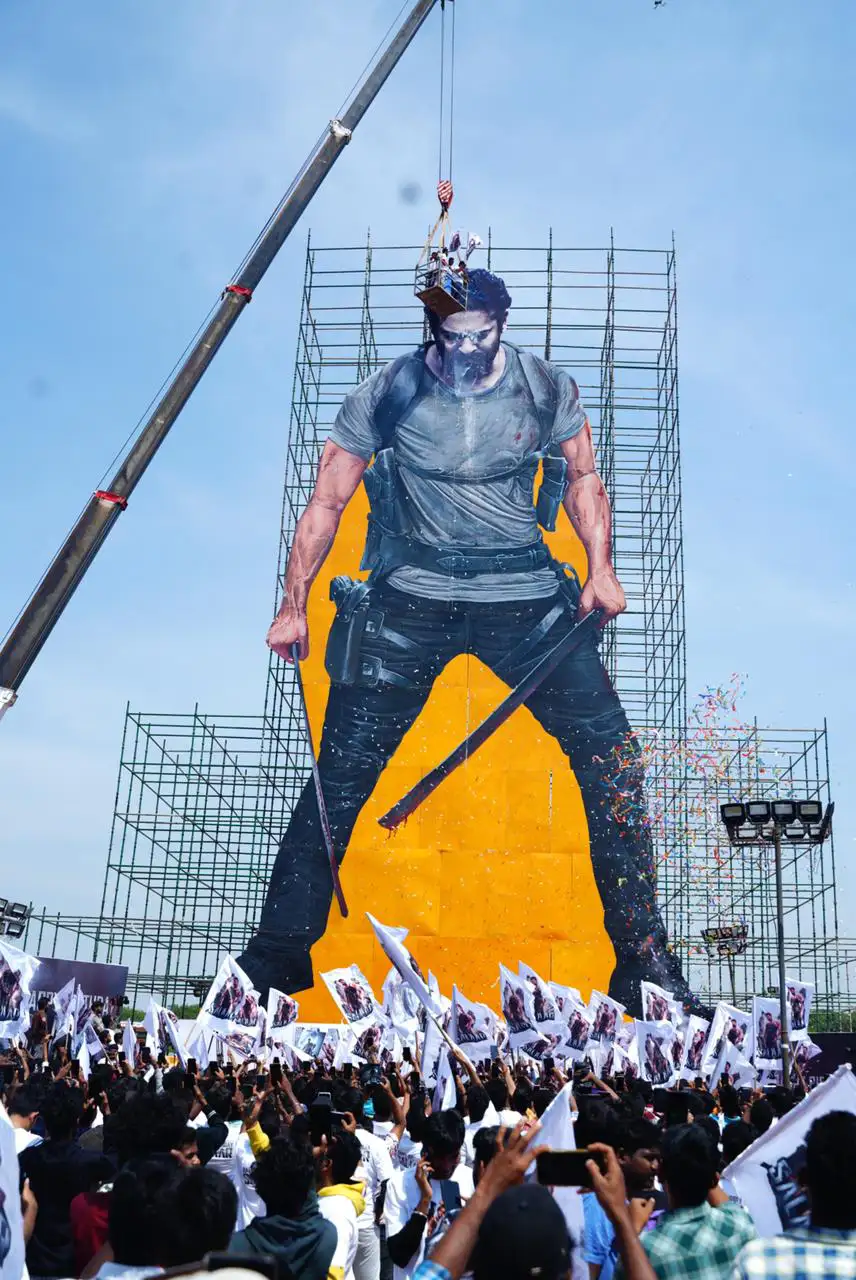 Prabhas Huge Cutout Launching in Hyderabad on his Birthday