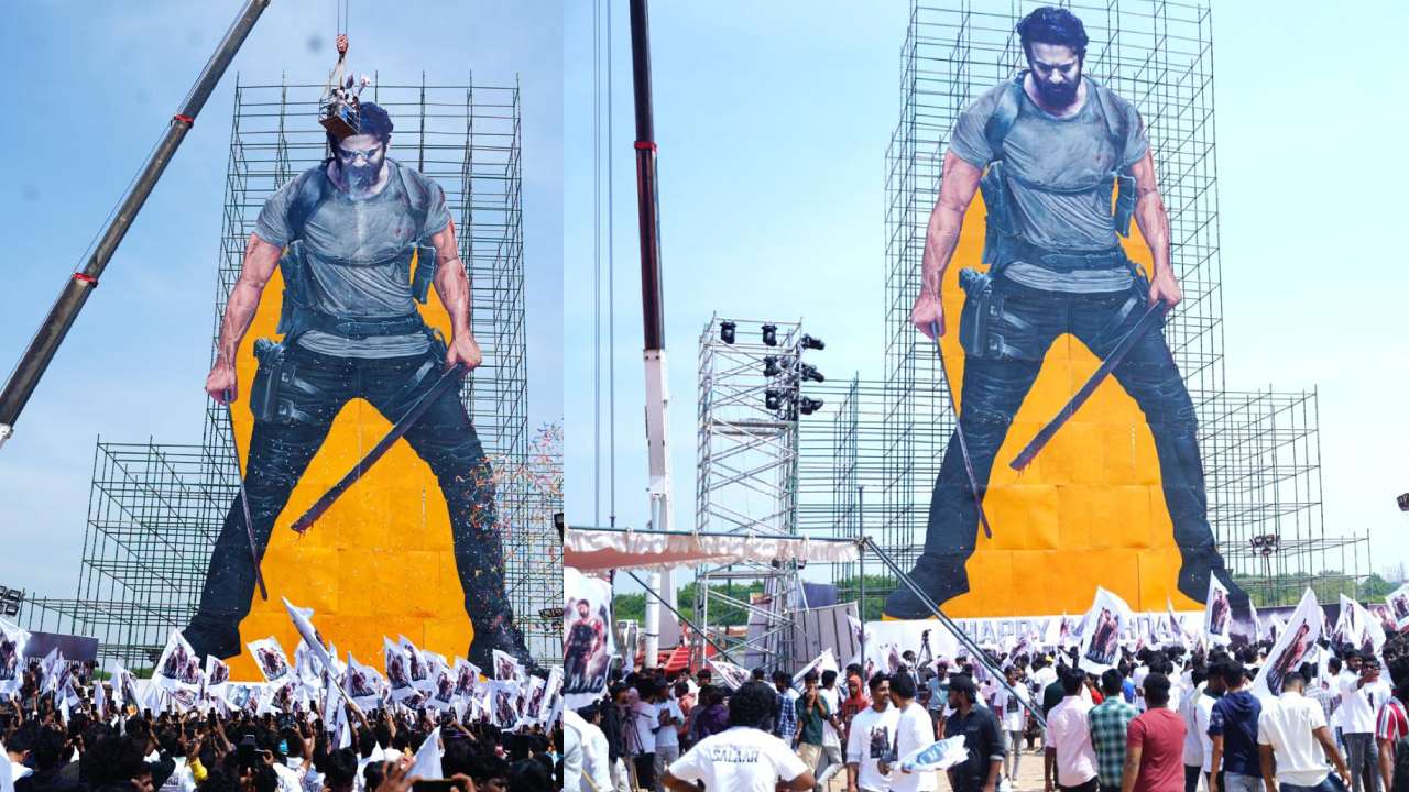 Prabhas Huge Cutout : ప్రభాస్ భారీ కటౌట్ లాంచింగ్ ఈవెంట్ ఫొటోలు..