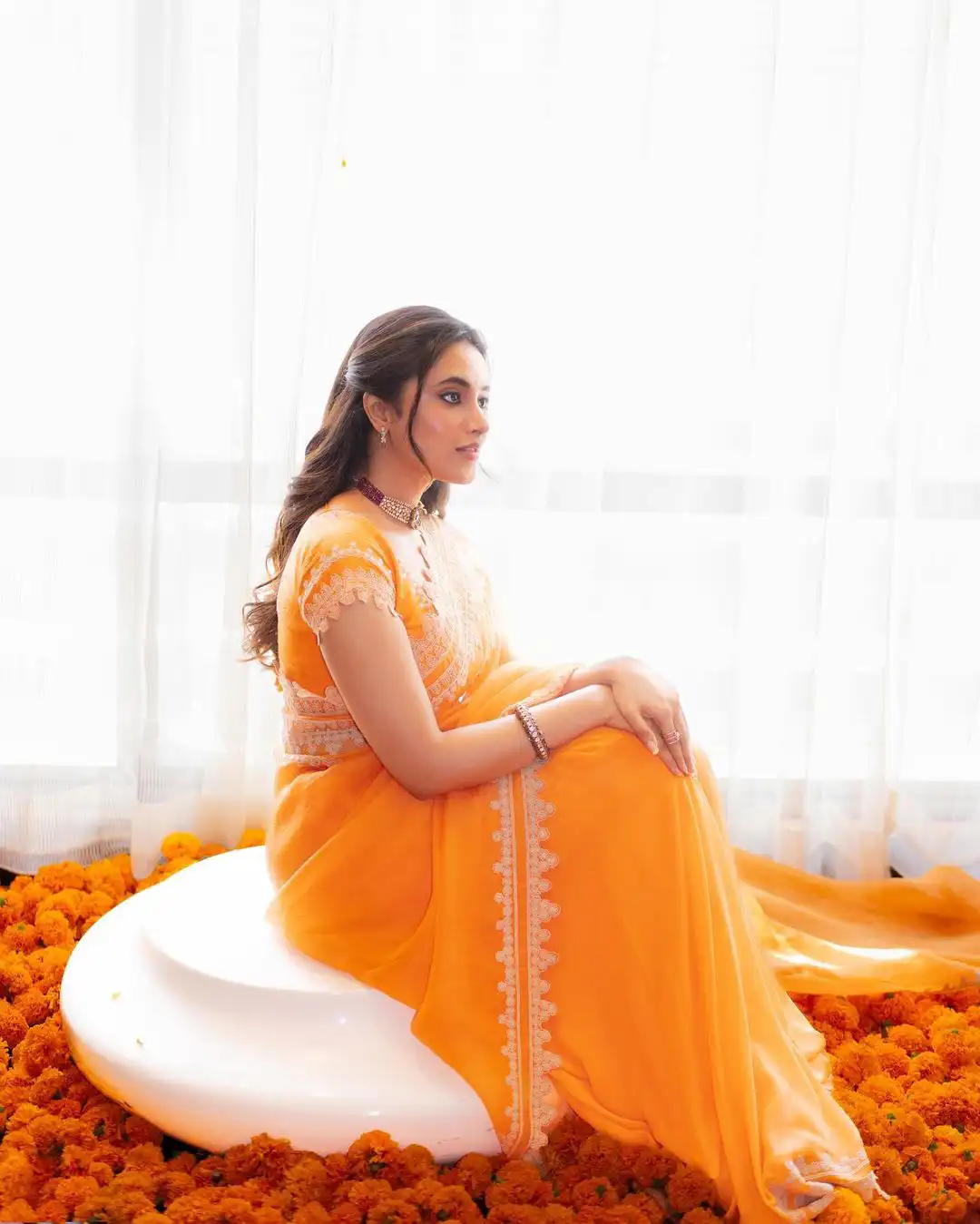 Priyanka Mohan Stunning Looks in Saree