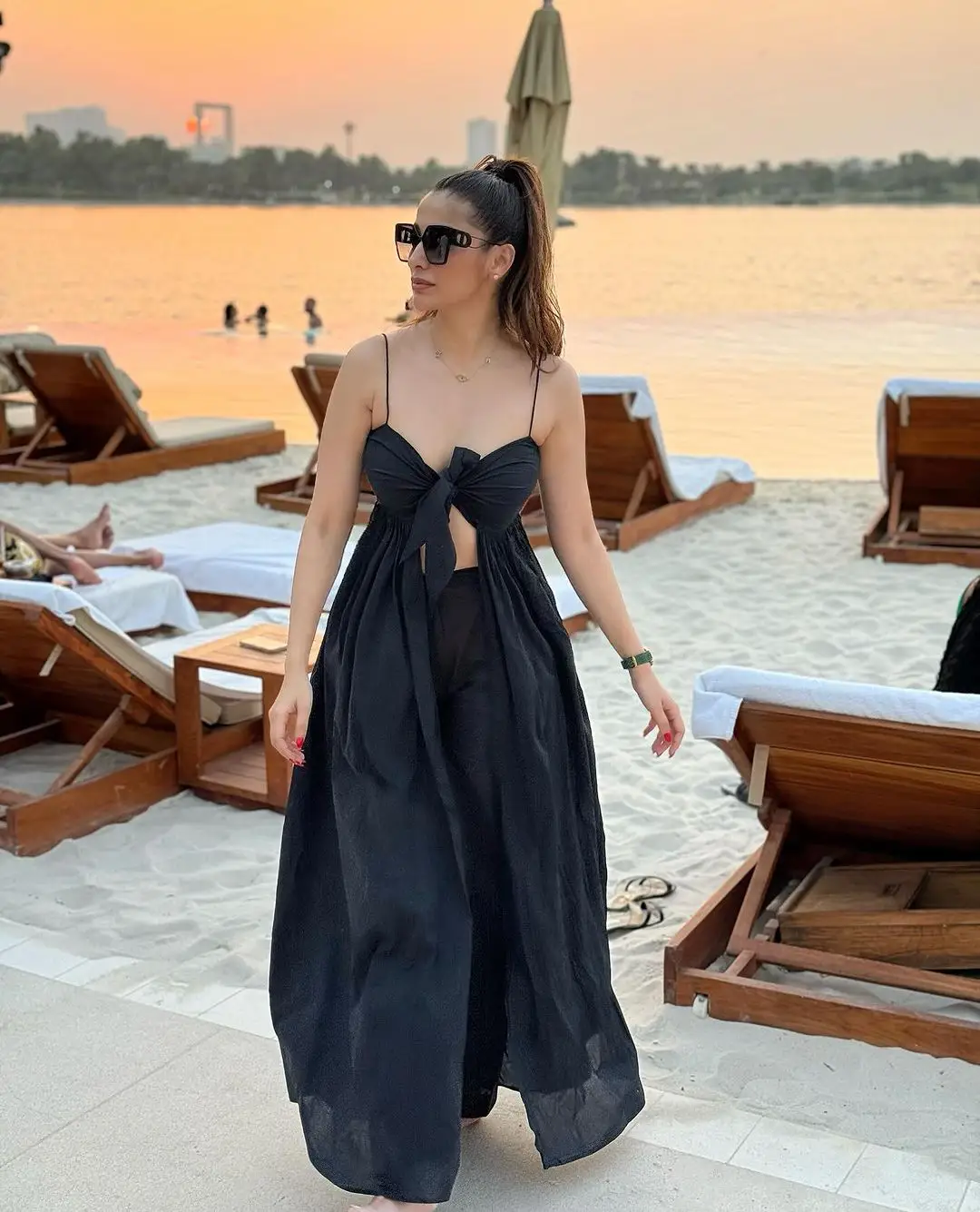 Raai Laxmi enjoying in Dubai Beaches